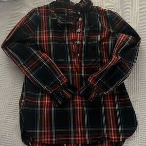 J Crew Tunic Top with ruffle collar